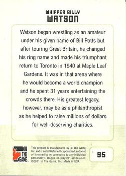 2011 In The Game Canadiana #95 Whipper Billy Watson Back