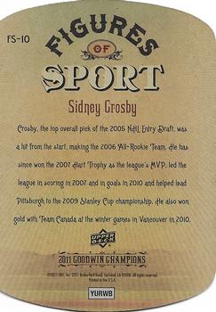 2011 Upper Deck Goodwin Champions - Figures of Sport #FS-10 Sidney Crosby Back