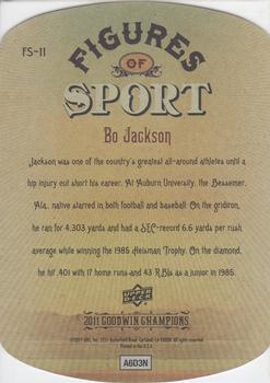 2011 Upper Deck Goodwin Champions - Figures of Sport #FS-11 Bo Jackson Back