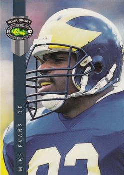 1992 Classic Four Sport #140 Mike Evans Front
