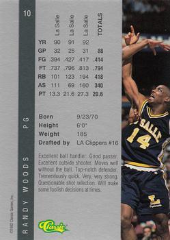 1992 Classic Four Sport - Gold #10 Randy Woods Back