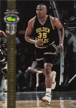 1992 Classic Four Sport - Gold #25 Clarence Weatherspoon Front