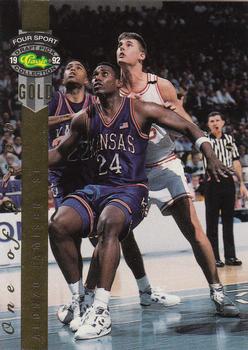 1992 Classic Four Sport - Gold #34 Alonzo Jamison Front