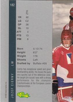 1992 Classic Four Sport - Gold #182 Jozef Cierny Back