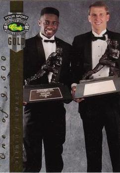 1992 Classic Four Sport - Gold #313 Ty Detmer / Desmond Howard Front