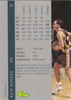 1992 Classic Four Sport - Gold #72 Keir Rogers Back