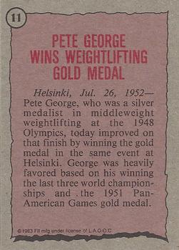 1983 Topps Greatest Olympians #11 Peter George Back