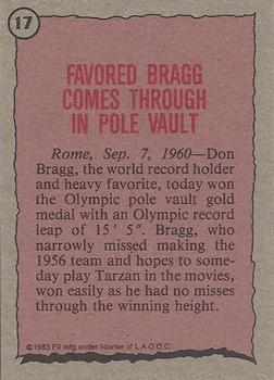 1983 Topps Greatest Olympians #17 Don Bragg Back