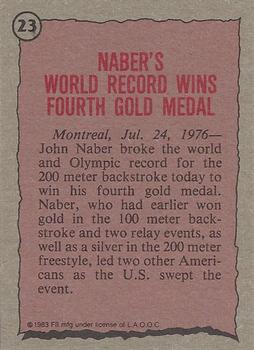 1983 Topps Greatest Olympians #23 John Naber Back