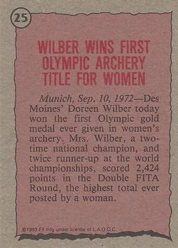 1983 Topps Greatest Olympians #25 Doreen Wilber Back