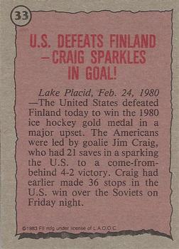 1983 Topps Greatest Olympians #33 Jim Craig Back