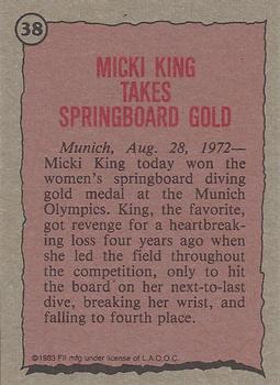 1983 Topps Greatest Olympians #38 Micki King Back