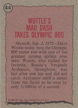 1983 Topps Greatest Olympians #44 Dave Wottle Back