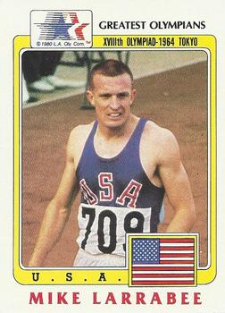 1983 Topps Greatest Olympians #45 Mike Larrabee Front