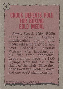 1983 Topps Greatest Olympians #4 Edward Crook Back