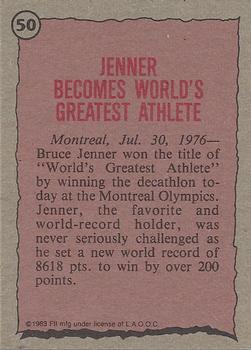 1983 Topps Greatest Olympians #50 Bruce Jenner Back