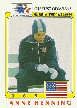 1983 Topps Greatest Olympians #72 Anne Henning Front