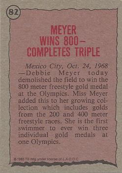 1983 Topps Greatest Olympians #82 Debbie Meyer Back