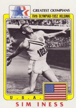 1983 Topps Greatest Olympians #84 Sim Iness Front