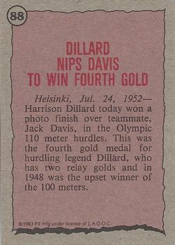 1983 Topps Greatest Olympians #88 Harrison Dillard Back