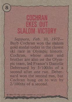 1983 Topps Greatest Olympians #8 Barbara Cochran Back