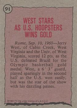 1983 Topps Greatest Olympians #91 Jerry West Back