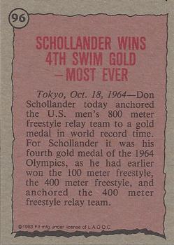 1983 Topps Greatest Olympians #96 Don Schollander Back