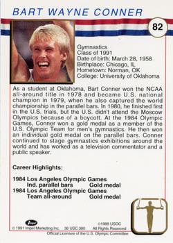 1991 Impel U.S. Olympic Hall of Fame #82 Bart Conner Back