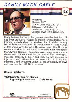 1991 Impel U.S. Olympic Hall of Fame #32 Dan Gable Back