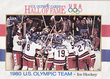 1991 Impel U.S. Olympic Hall of Fame #69 1980 U.S. Olympic Hockey Team Front