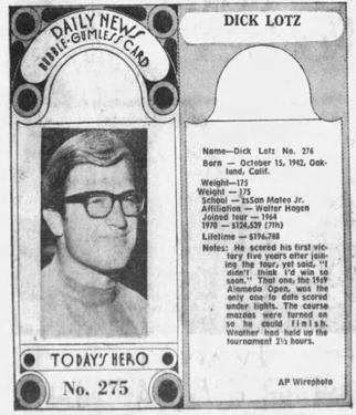 1970-71 Dayton Daily News (M137) #275 Dick Lotz Front
