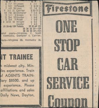 1970-71 Dayton Daily News (M137) #290 Mason Rudolph Back