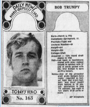 1970-71 Dayton Daily News (M137) #163 Bob Trumpy Front