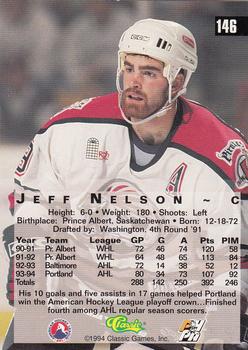 1994 Classic Four Sport #146 Jeff Nelson Back