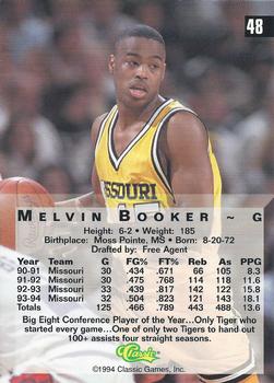 1994 Classic Four Sport #48 Melvin Booker Back