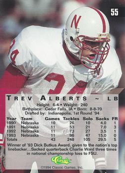 1994 Classic Four Sport #55 Trev Alberts Back
