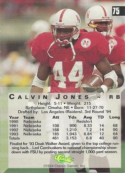 1994 Classic Four Sport #75 Calvin Jones Back