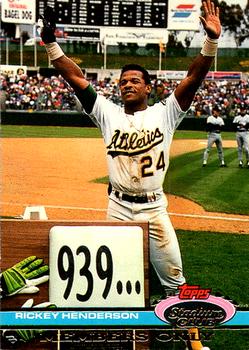 1991 Stadium Club Members Only #NNO Rickey Henderson Front