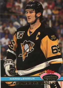 1991 Stadium Club Members Only #NNO Mario Lemieux (3rd Ross Trophy) Front