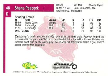 1991 Classic Four Sport #48 Shane Peacock Back