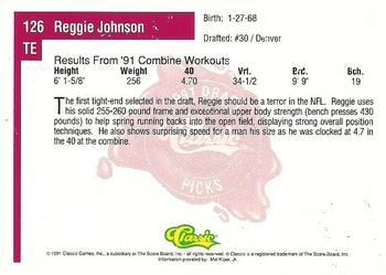 1991 Classic Four Sport #126 Reggie Johnson Back