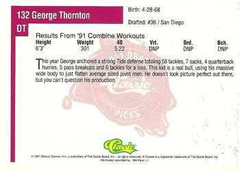 1991 Classic Four Sport #132 George Thornton Back