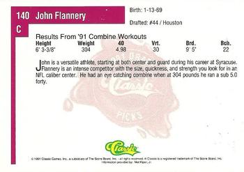 1991 Classic Four Sport #140 John Flannery Back