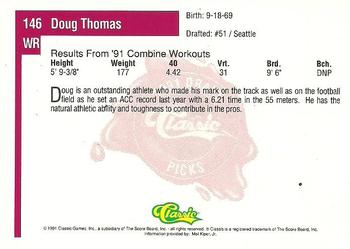 1991 Classic Four Sport #146 Doug Thomas Back