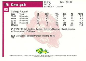 1991 Classic Four Sport #166 Kevin Lynch Back