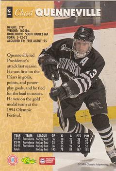 1995 Classic Five Sport #149 Chad Quenneville Back