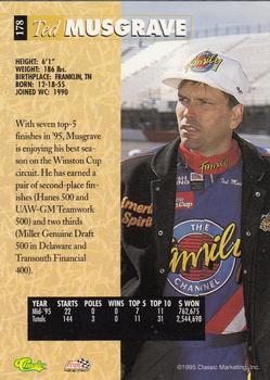 1995 Classic Five Sport #178 Ted Musgrave Back