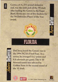 1995 Classic Five Sport #184 Kevin Carter / Andrew DeClercq Back