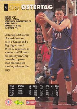 1995 Classic Five Sport #26 Greg Ostertag Back