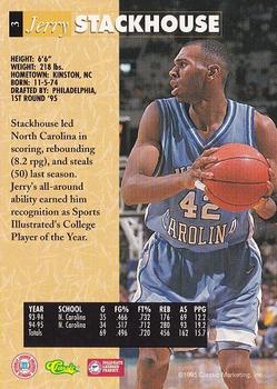 1995 Classic Five Sport #3 Jerry Stackhouse Back